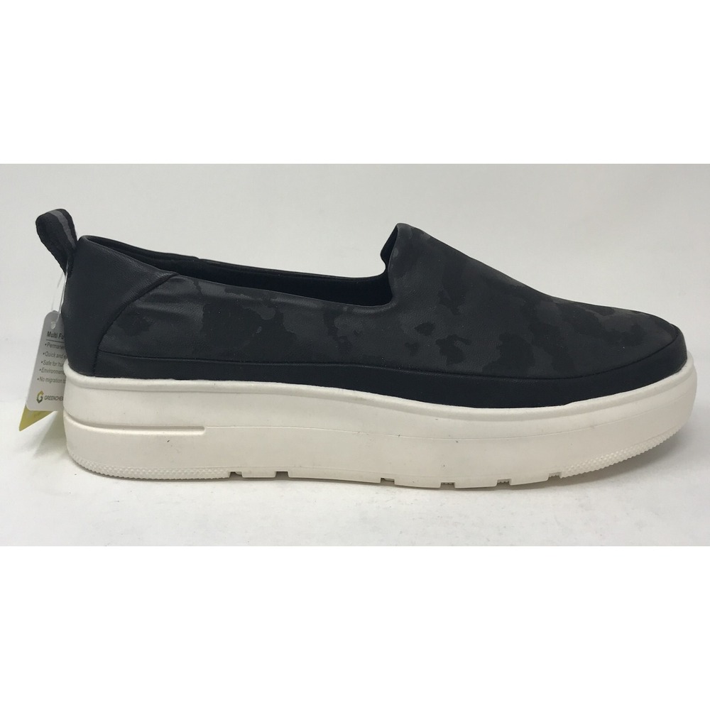 BareTraps Women's Nevin Slip-On Oxford Shoes Black Camo Size 8.5M VGC